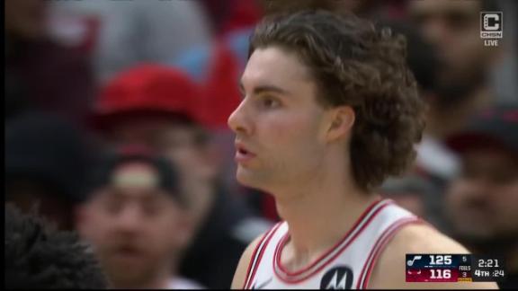 Josh Giddey scores 15 points to go with seven assists as the Chicago Bulls go down to the Utah Jazz 135-126.