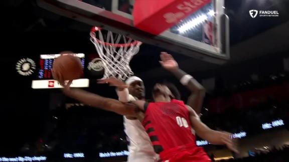 Scoot Henderson puts an exclamation mark on the Trail Blazers' win over the Timberwolves with an impressive and-1 basket.