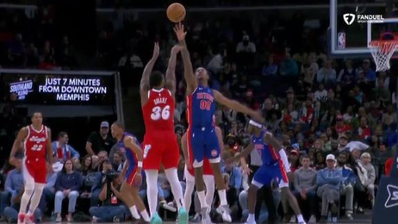 Marcus Smart hits a 3 from the top of the key.