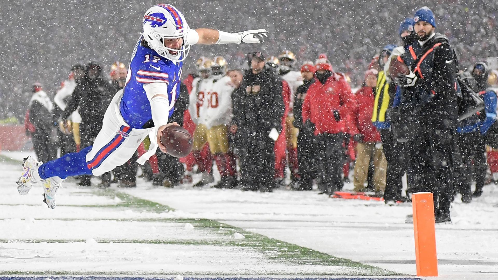 Josh Allen has TDs passing, rushing and receiving as Bills rout 49ers