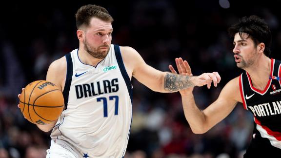After missing five games with injury, Luka Doncic scores a game-high 36 points against the Trail Blazers to lead the Mavericks to victory.