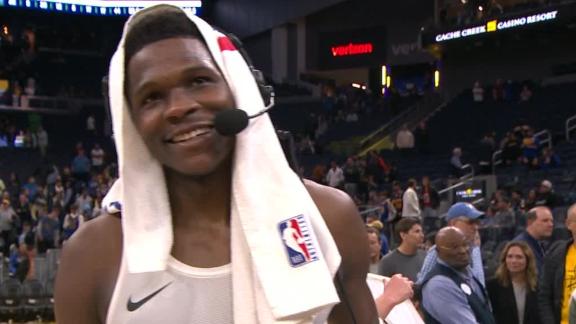 Anthony Edwards speaks on the Timberwolves' surge after calling out his teammates during a recent postgame media session.