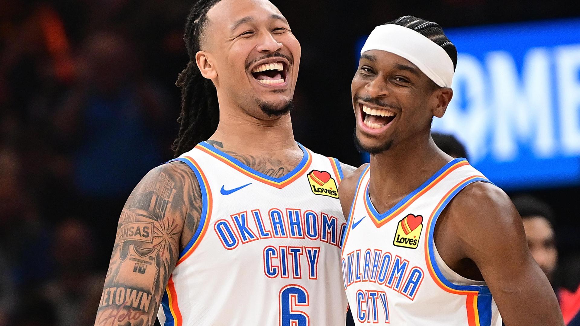 Shai Gilgeous-Alexander puts up 41 points as Oklahoma City eases past Washington 123-105.
