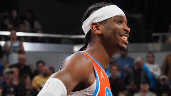 Shai Gilgeous-Alexander turns in 45 points, 8 assists and 7 boards in a Thunder comeback win.