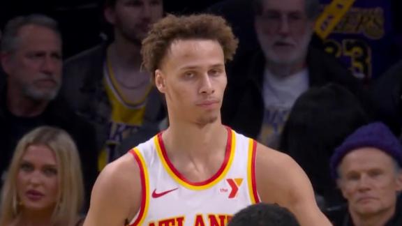 Dyson Daniels puts together another five-steal game, adding 13 points on offence in the Hawks' loss to the Lakers.