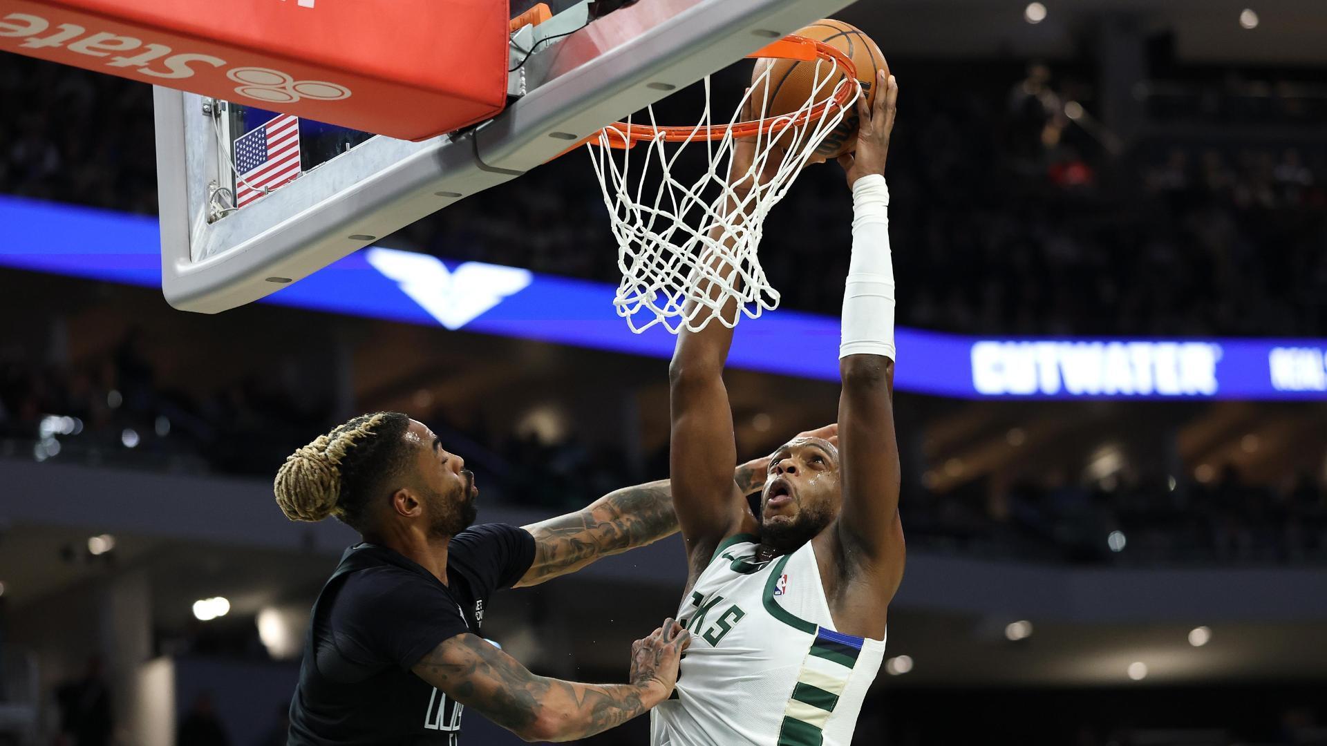 Khris Middleton throws down powerful jam vs. Brooklyn Nets