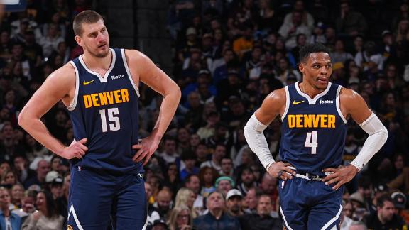 Nikola Jokic and Russell Westbrook both record triple-doubles in the Nuggets' win over the Nets.