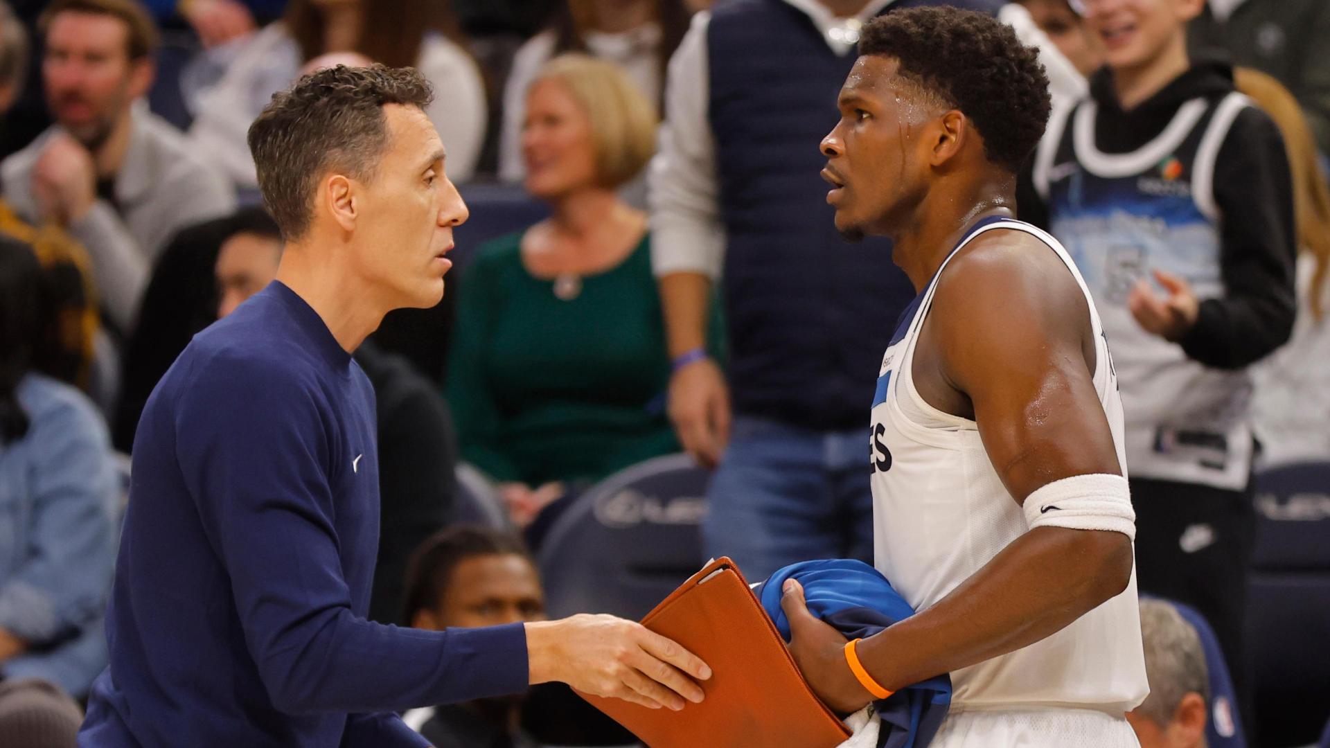 Rudy Gobert finishes a big alley-oop dunk, but Anthony Edwards is issued a technical foul for flexing on the play.