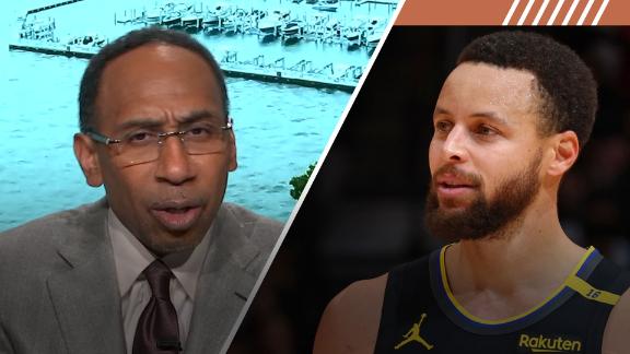 Stephen A. Smith reacts to Stephen Curry saying he doesn't want the Warriors to make a "desperate" move before the trade deadline.