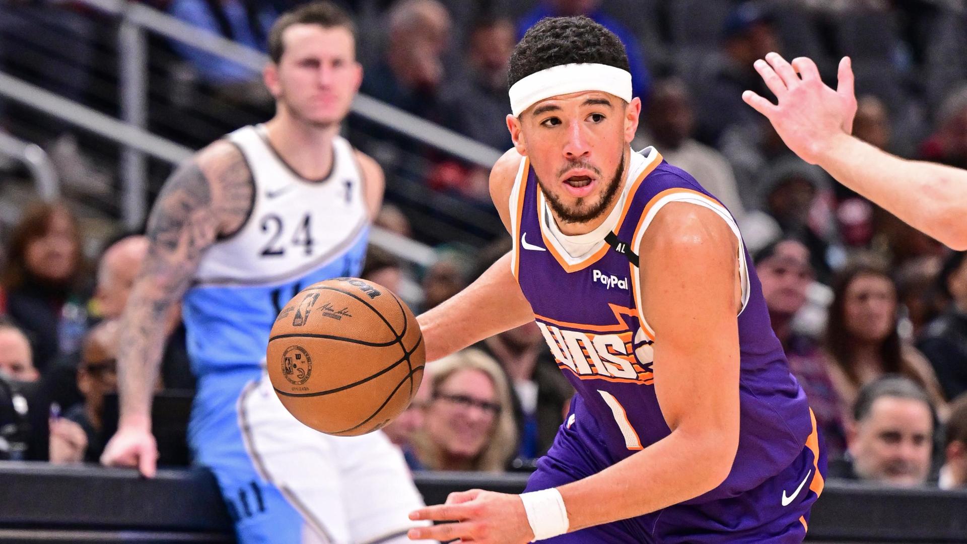 Devin Booker sends Vit Krejci to the floor with a mean crossover before knocking down a jumper for the Suns.