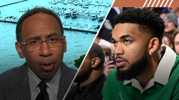 Stephen A. Smith emphatically explains why he has no problem with Karl-Anthony Towns wearing Eagles gear.