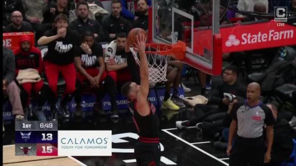 Zach LaVine gets up for the beautiful dunk