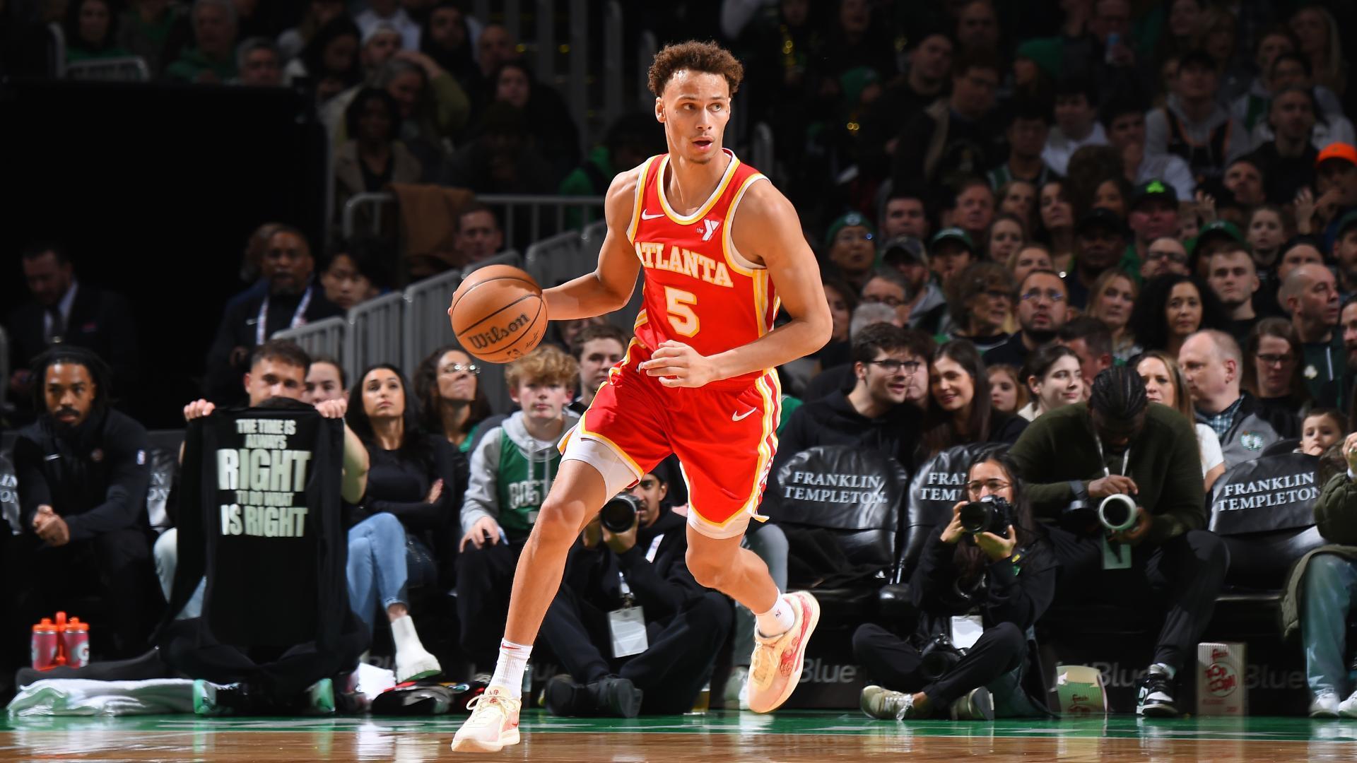 Dyson Daniels shows off his offensive prowess in the Hawks' tight OT win over the Celtics with 23 points on 78.6 percent from the field.