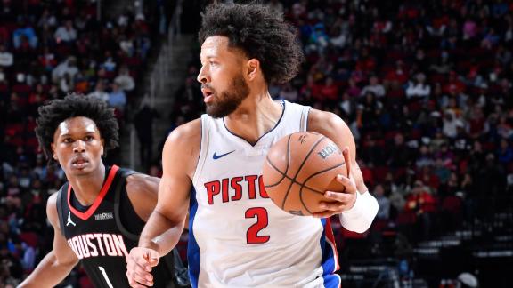 Cade Cunningham drops 32 points in the Pistons' 107-96 win over the Rockets.
