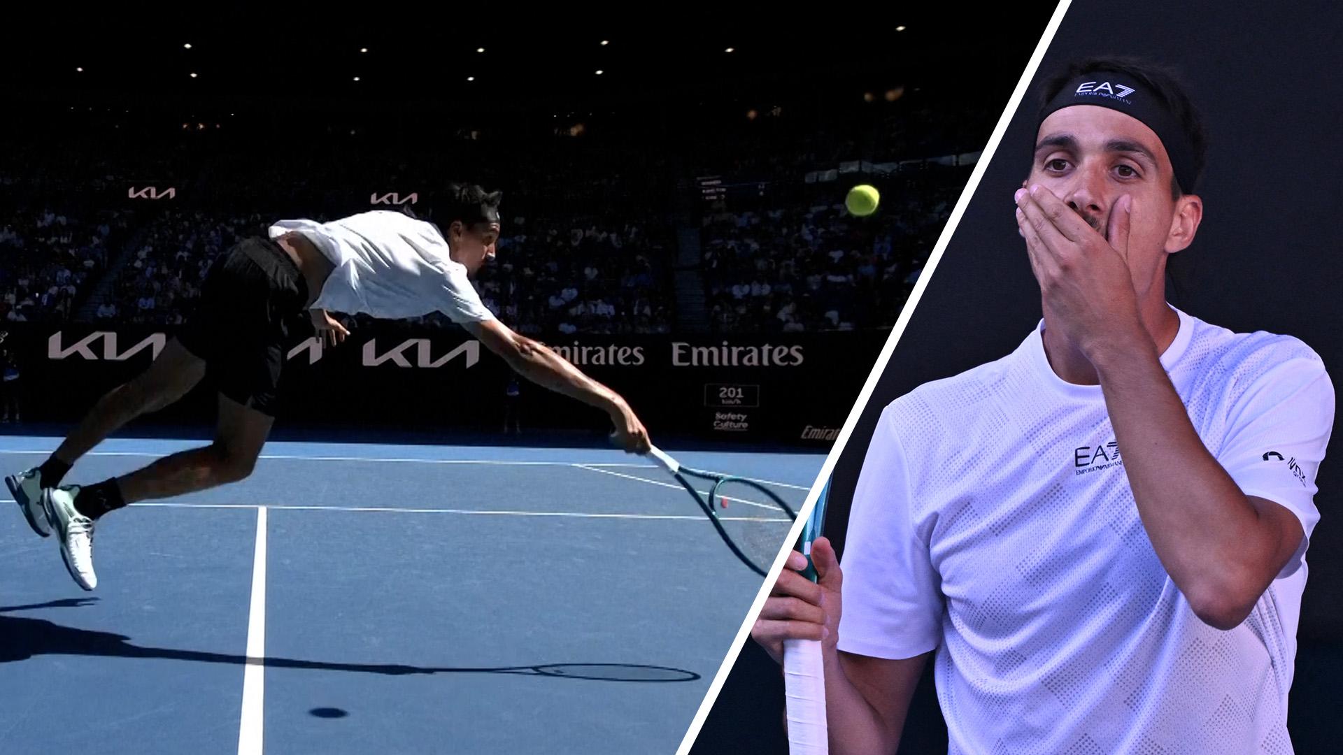 Lorenzo Sonego hits outrageous backspin volley winner vs. Ben Shelton ...
