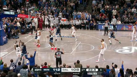 Kyrie Irving sinks a clutch 3-pointer to bring the Mavericks within one point.