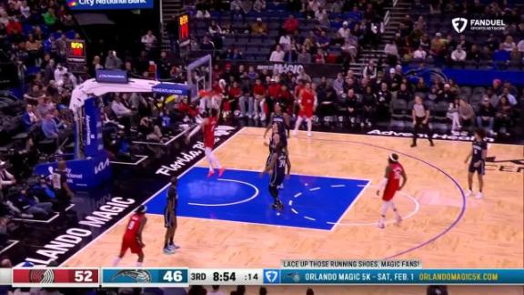 Deni Avdija gets to the rim and finishes with a slam for the Trail Blazers.