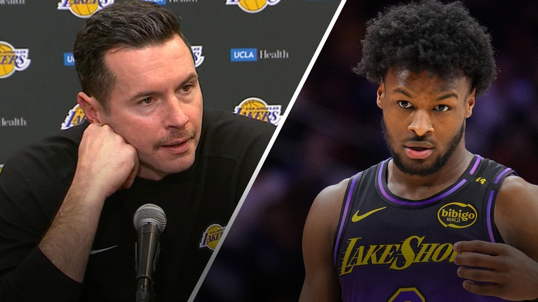 JJ Redick details why he played Bronny James early and acknowledged he didn't play well.