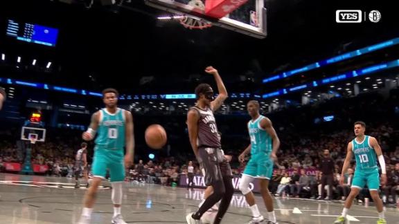 Nic Claxton rocks the rim with powerful dunk