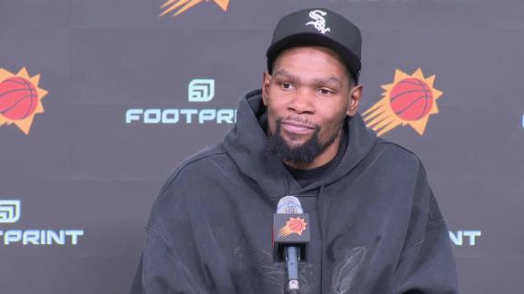 Kevin Durant says it's a "true honor" to join the 30,000-point club and reacts to being complimented by other members of the 30K club.
