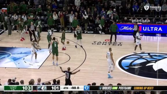 With no Giannis Antetokounmpo or Damian Lillard, the Bucks squeak by the Timberwolves for a 103-101 victory.