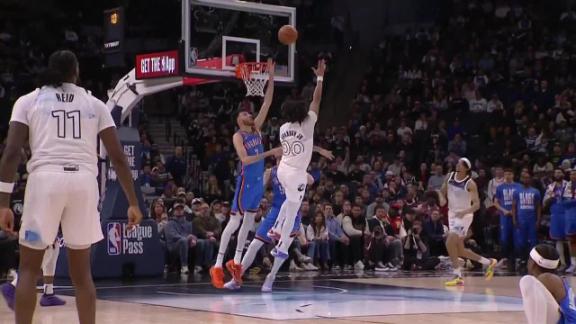 Timberwolves rookie Terrence Shannon Jr. salvages a hectic possession with a buzzer-beater to end the first half.