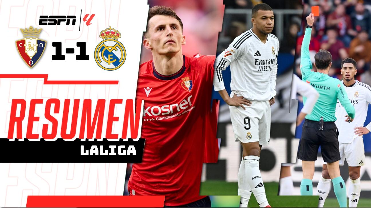 El Real Madrid empató ante Osasuna y pone en riesgo el liderato de ...