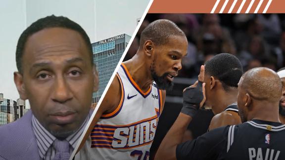 Stephen A. Smith and Brian Windhorst discuss the heated exchange between Kevin Durant and Chris Paul in Thursday's Suns-Spurs game.