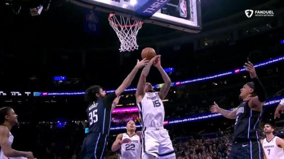 Jaren Jackson Jr. makes a clutch block to secure the Grizzles' win in final seconds.