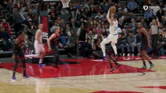 Tyler Herro knocks down an and-1 jumper as the Heat take down the Raptors in overtime.
