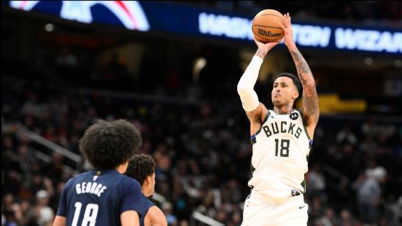 Kyle Kuzma leads the Bucks with 19 points in a 104-101 victory over the Wizards.
