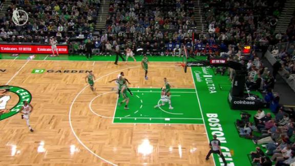 Josh Hart gets the and-1 to fall