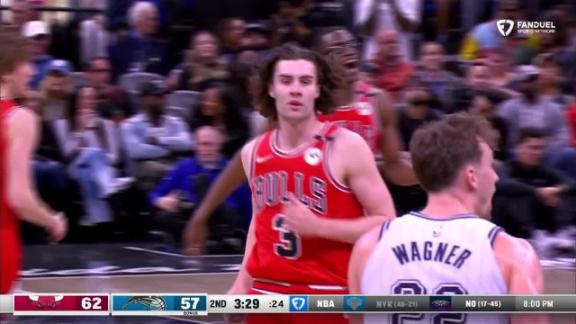 Chicago Bulls guard Josh Giddey tallies 19 points, 13 rebounds and nine assists against the Orlando Magic.