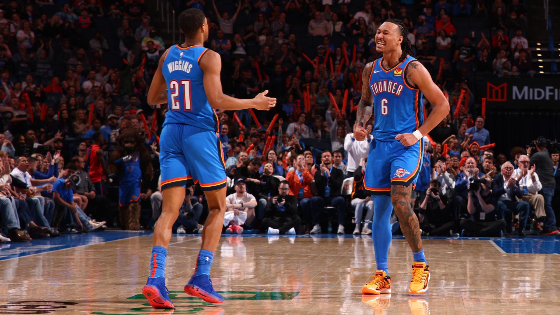 Aaron Wiggins tallied 30 points as the Thunder defeated the Blazers despite five of OKC's starters sitting.