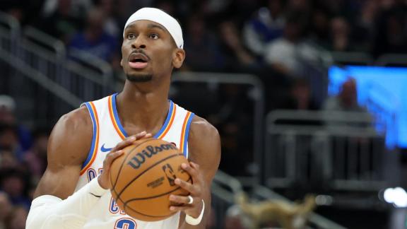 Shai Gilgeous-Alexander tallies 31 points with eight assists in the Thunder's win over the Bucks.