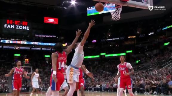 Keldon Johnson with the and-1 bucket
