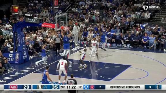 Dwight Powell elevates for the alley-oop dunk