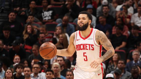 Fred VanVleet scores 37 points with nine triples to lead the Rockets to their ninth consecutive victory.




