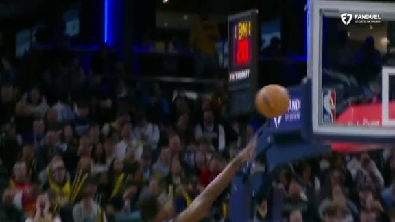 Anthony Edwards gets the basket plus the foul