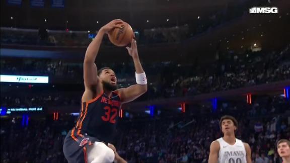 Karl-Anthony Towns rises for dunk
