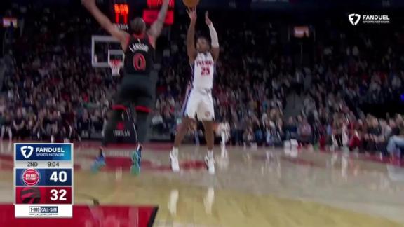 Marcus Sasser drains 3 vs. Toronto Raptors
