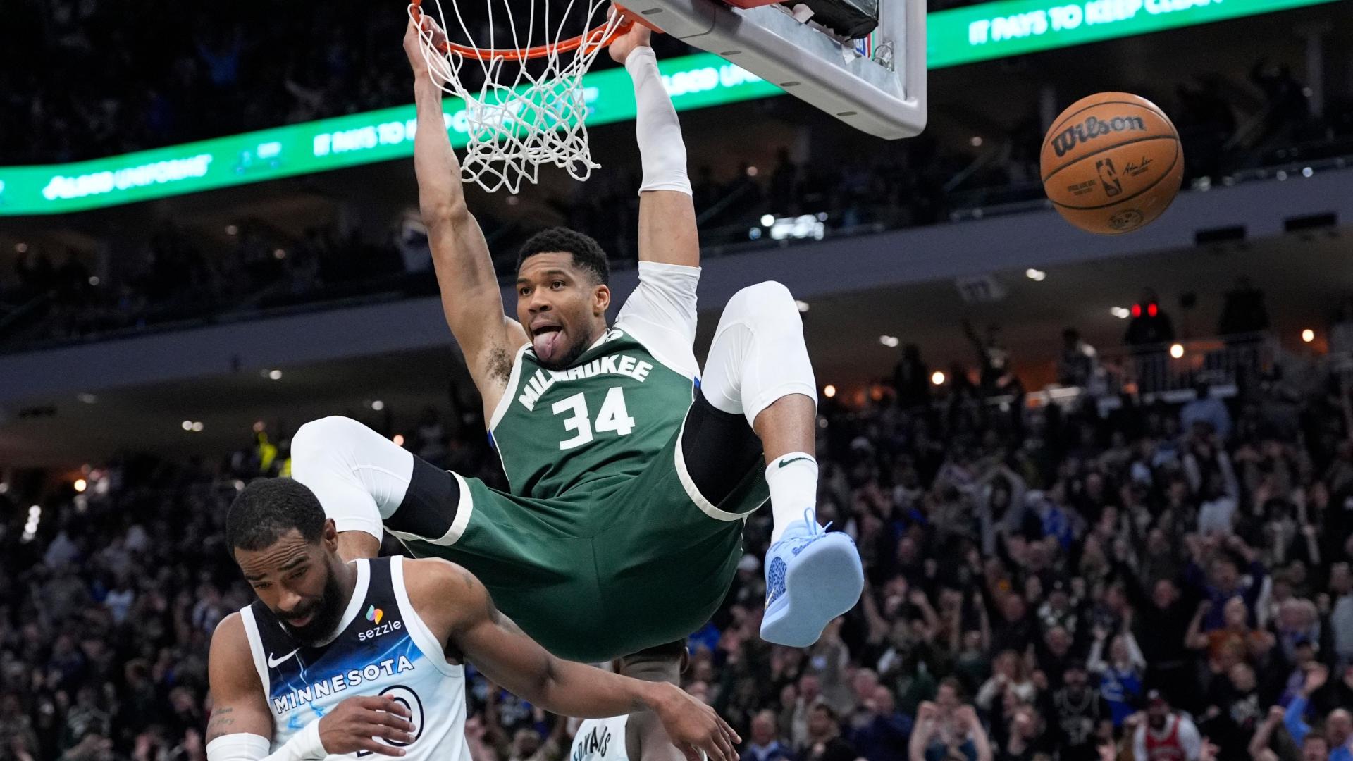 After trailing by as many as 24 points in the fourth quarter, Giannis Antetokounmpo and the Bucks storm back to defeat the Timberwolves.