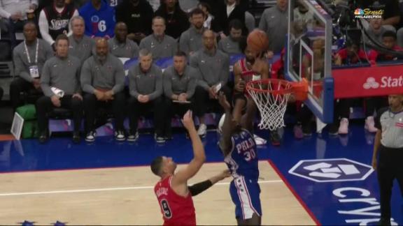 Adam Bona sinks the layup