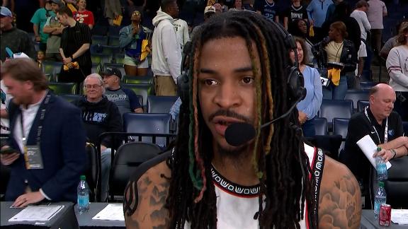 Ja Morant reflects on what it was like to play in the Grizzlies' 120-106 win over the Mavericks to advance to the NBA playoffs.
