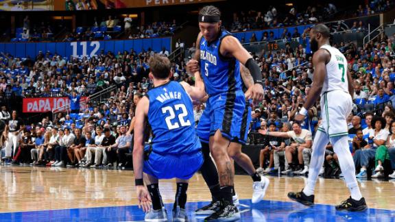 Paolo Banchero and Franz Wagner combine for 61 points in the Magic's 95-93 Game 3 win over the Celtics.






