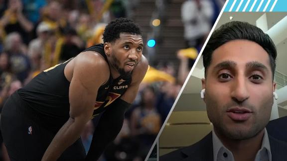 Shams Charania reports Donovan Mitchell is expected to be a "game-time decision for Game 5" against the Pacers after a reaggravation of his ankle injury.