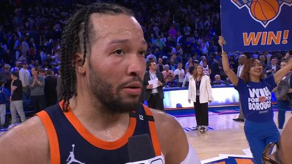 Knicks star Jalen Brunson reacts to his big game in Game 4 and how New York can close out the series.