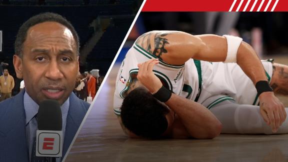 Stephen A. Smith believes the Knicks will overcome the Celtics in the Eastern Conference semifinals should Jayson Tatum be ruled out due to injury.