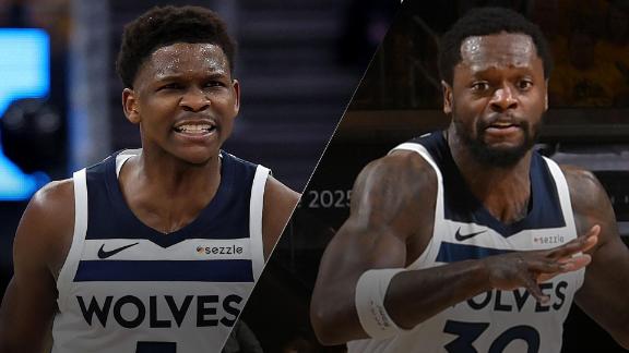 Anthony Edwards and Julius Randle combine for 61 in Game 4 as they take a 3-1 series lead.