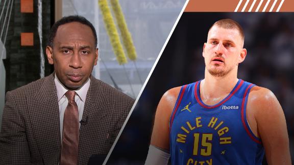 Stephen A. Smith explains why he disagrees with Kendrick Perkins' assertion that people are moving the goalpost when comparing Nikola Jokic with LeBron James.